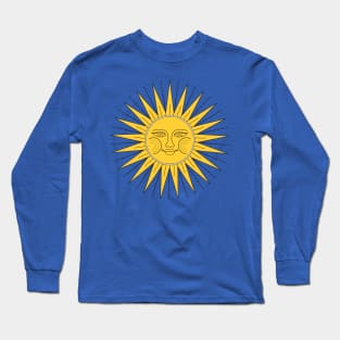 Vintage Sun Smiling Star Long Sleeve T-Shirt